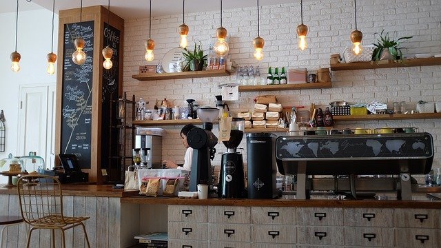 The interior of a coffee shop. Small merchants like this need to exercise their chargeback rights.